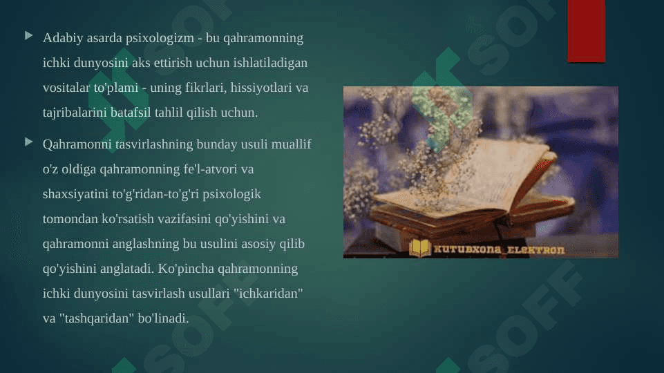 Hikoyada xarakter yaratish mahorati Lirikada o’zlikni anglash mativlari 3
