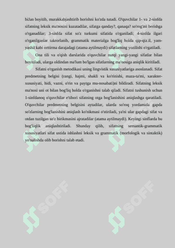 Sifat mavzusini o'rgatish metodikasi , 3