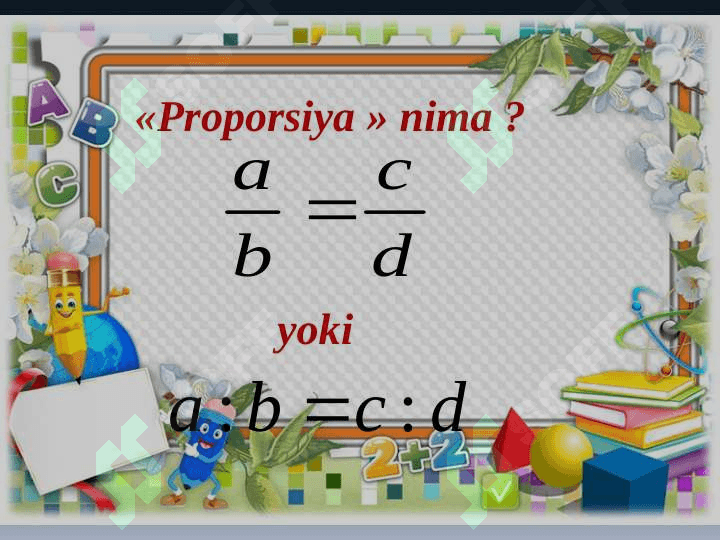 Proporsiya va Nisbat. 4