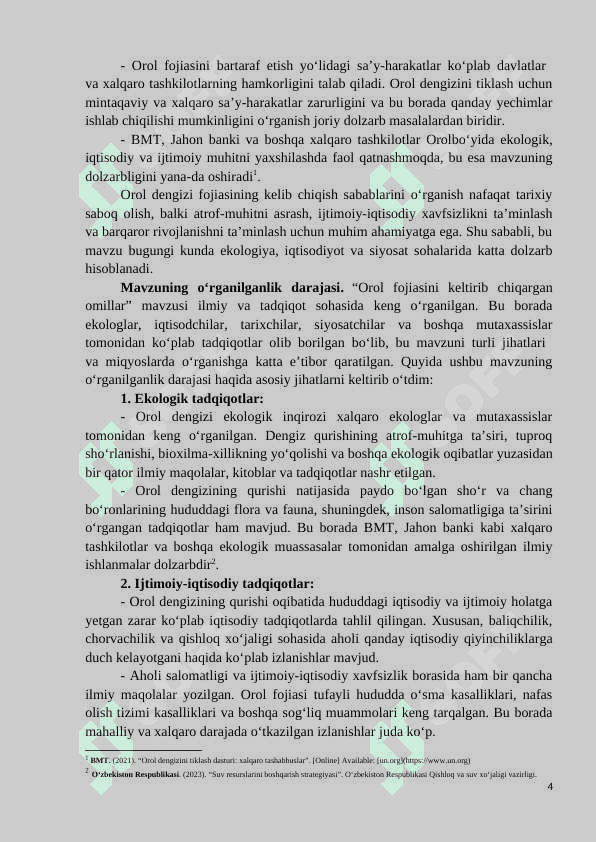 Orol fojiasini keltirib chiqargan omillar 4