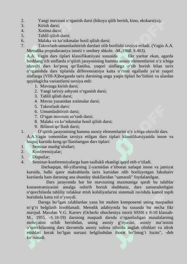 Tarix darslari uning xillari va turlari 4
