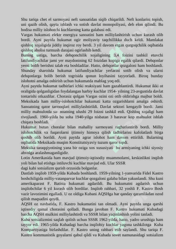 Lotin Amerikasi davlatlari 20 asr ikkinchi yarmi 21 asrni boshlarida 3