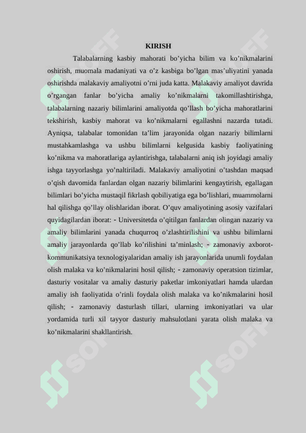 Malakaviy amaliyot hisoboti 3