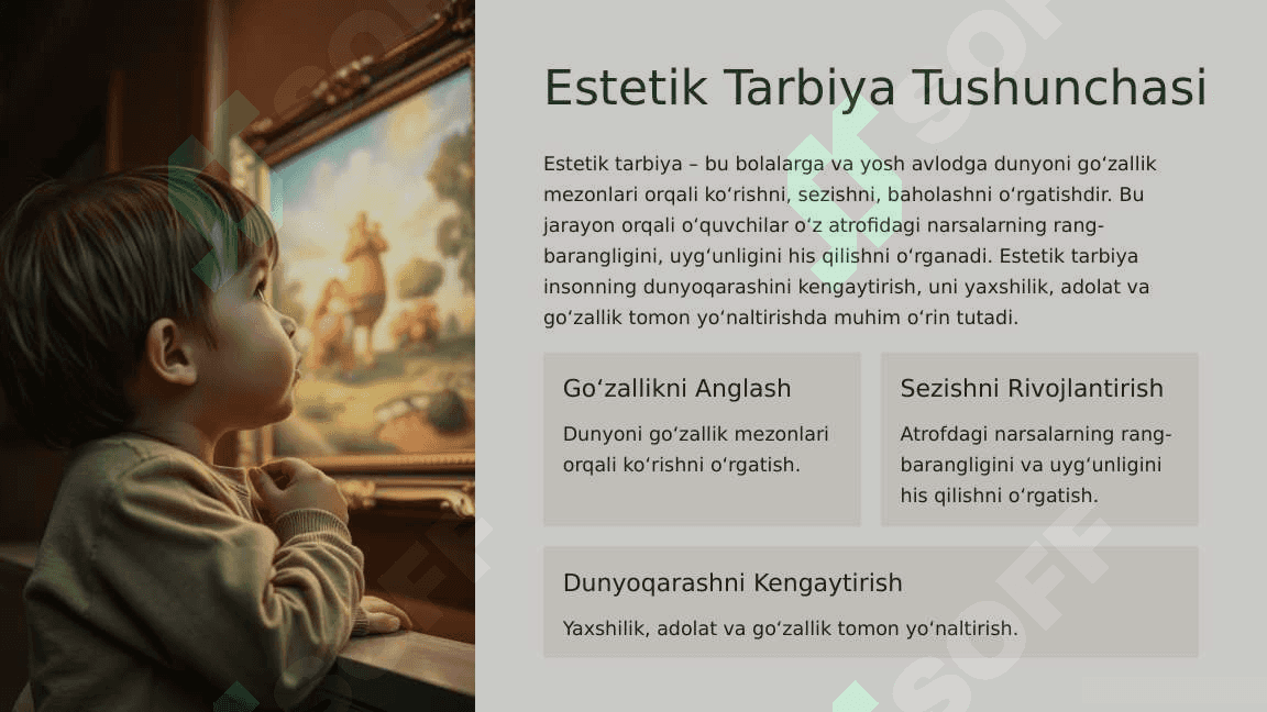 ESTETIK TARBIYA VA TA'LIMNING UZVIYLIGI 3