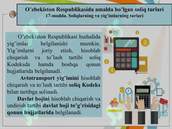 O‘zbekiston Respublikasining soliq tizimiga umumiy tavsif 7