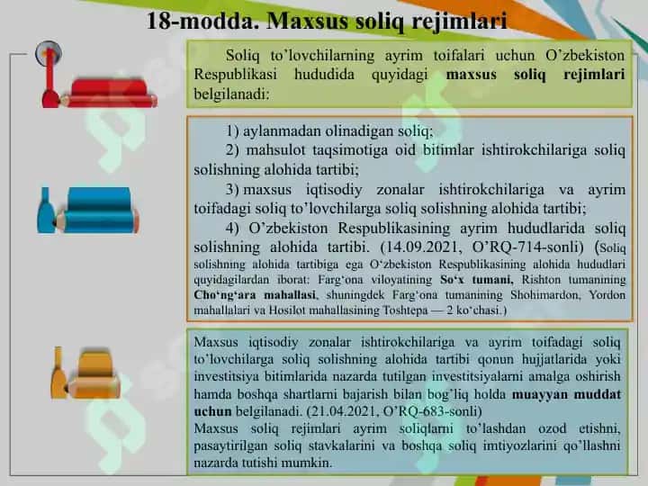 O‘zbekiston Respublikasining soliq tizimiga umumiy tavsif 8
