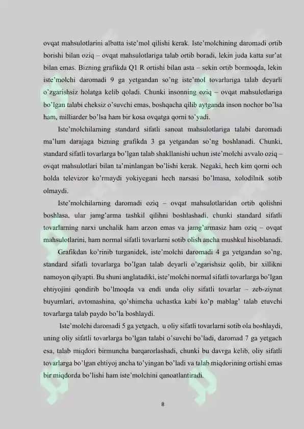 Daromad samarasi va almashtirish samarasi. 8