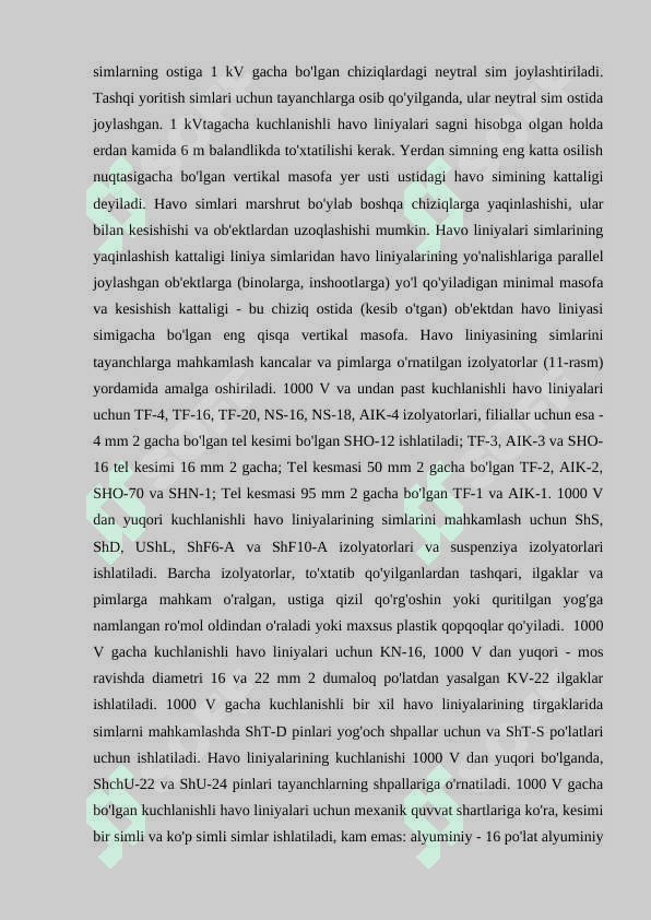 Elektr uzatish liniyalarining aloqa elementlari pin, halqa, teshik 6