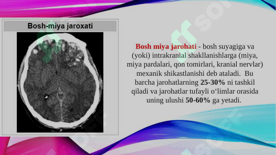 Bosh miya jarohatlarining kelib chiqish sabablari va asoratlari 3