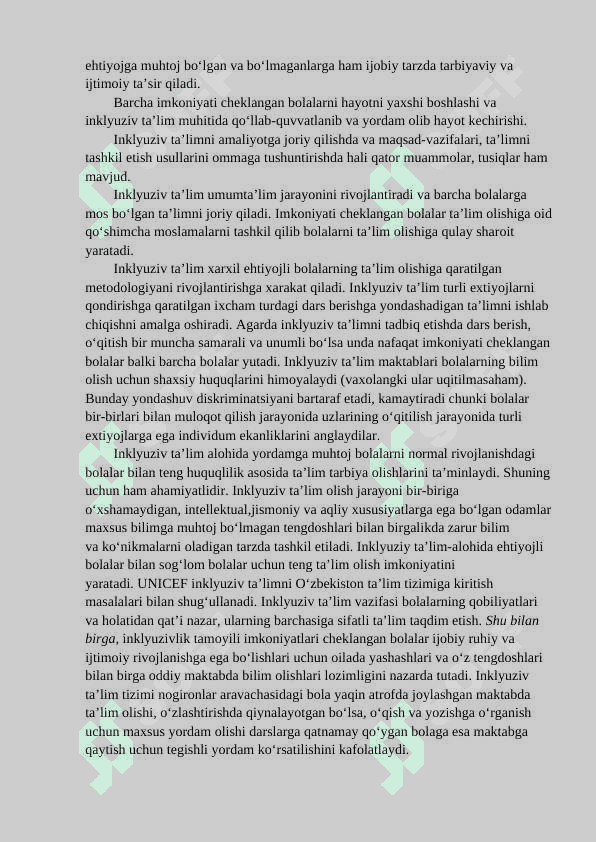 Rivojlanish muammolari bo’lgan bolalar uchun inklyuziv ta’limni keng ta’limiy amaliyotiga joriy etish algaritimlari 3