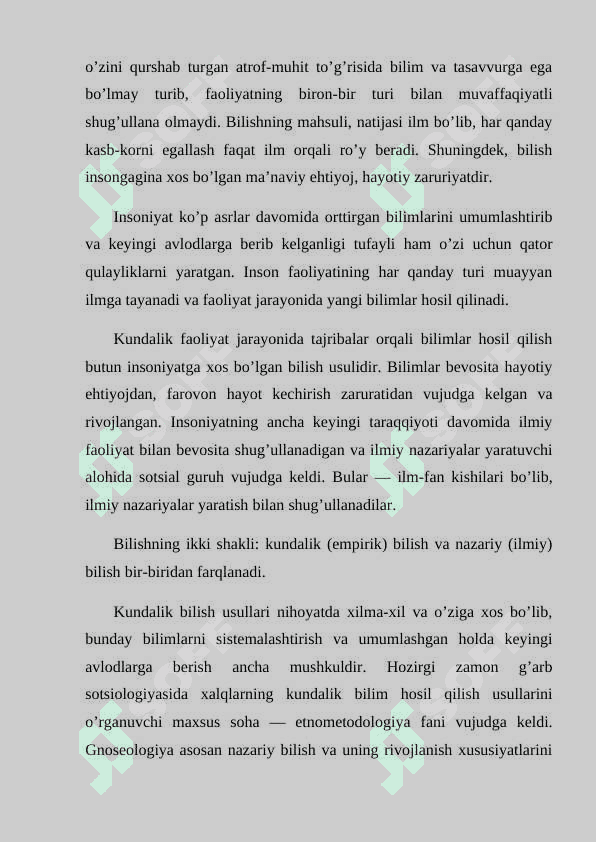 Genesalogiya – bilishni o’rgatuvchi falsafa soxasi. Agnostitsizm, spektitsizm, nigilizm umumiy va o’ziga xos jihatlari 3