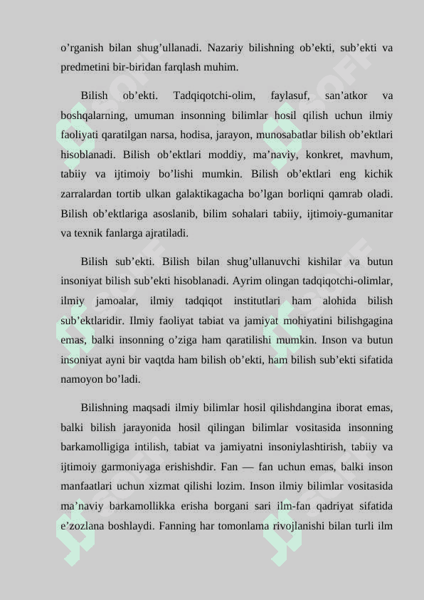 Genesalogiya – bilishni o’rgatuvchi falsafa soxasi. Agnostitsizm, spektitsizm, nigilizm umumiy va o’ziga xos jihatlari 4
