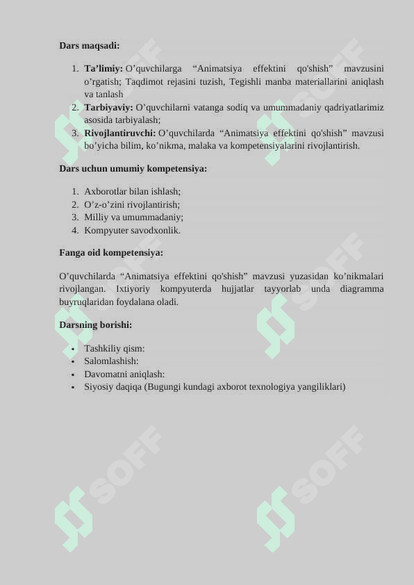 7-sinf informatika .Animatsiya effektini qo'shish+ 2