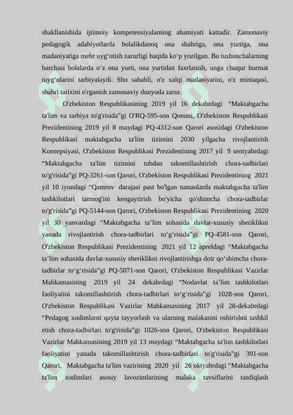 MAKTABGACHA TA’LIMNI REJALASHTIRISH, MOLIYAVIY TA’MINLASH, BOSHQARISH 3