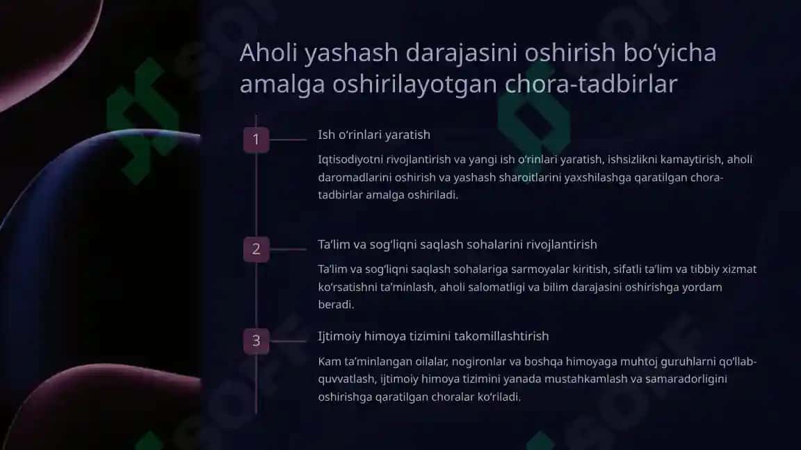 Oʻzbekistonda ijtimoiy sohada amalga oshirilayotgan oʻzgarishlar 3