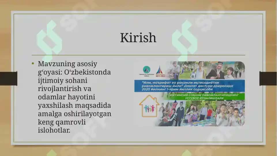 Oʻzbekistonda ijtimoiy sohada amalga oshirilayotgan oʻzgarishlar 2