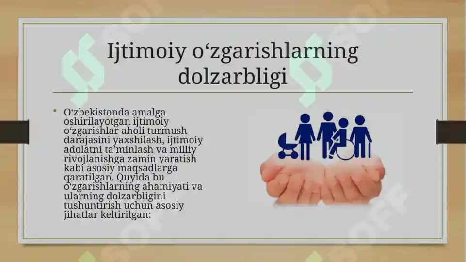 Oʻzbekistonda ijtimoiy sohada amalga oshirilayotgan oʻzgarishlar 3