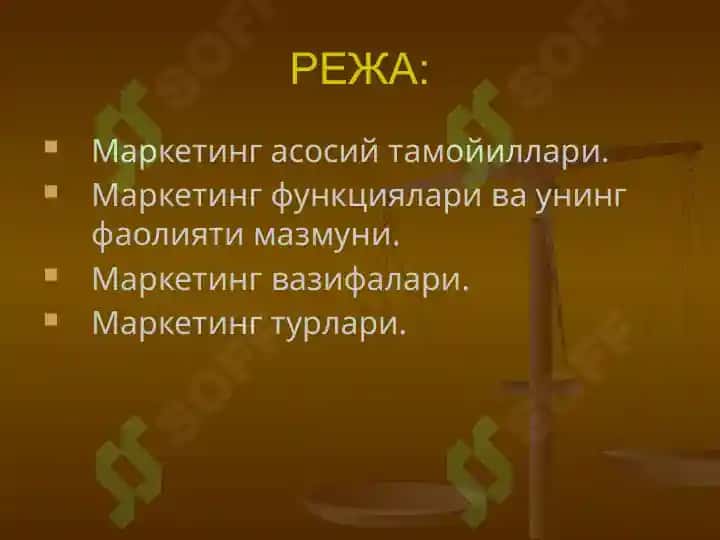 marketing tamoyillari , vazifalari, funksiyalari va turlari 2