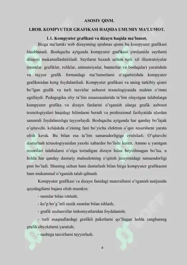 Kompyuter grafikasidan foydalanib amaliy mashg’ulotlarni tashkil etishning asosiy xususiyatlari 6