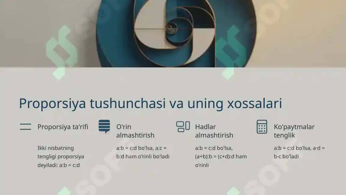 Nisbatlar va kasrlar, matematik tushunchalar asoslari 4