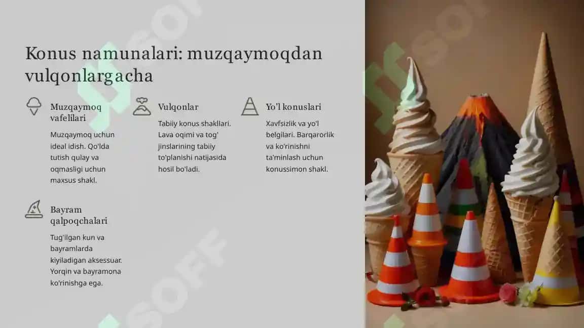 Konus, silindr, prizma va piramida, geometrik shakllar dunyosi 8