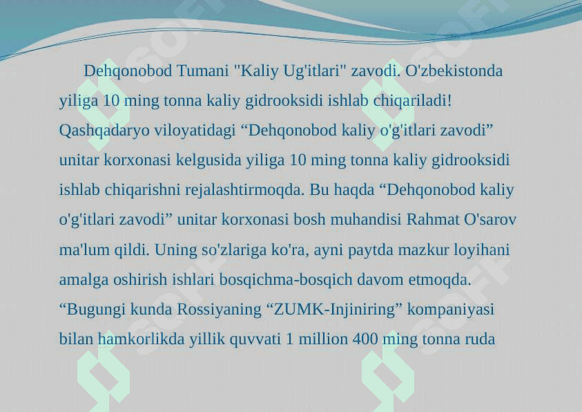 DEHQONOBOD KALIYLI 8