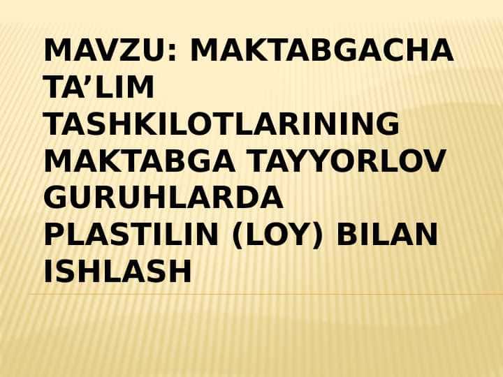Maktabgacha taʼlim tashkilotlarining maktabga tayyorlov guruhlar 1