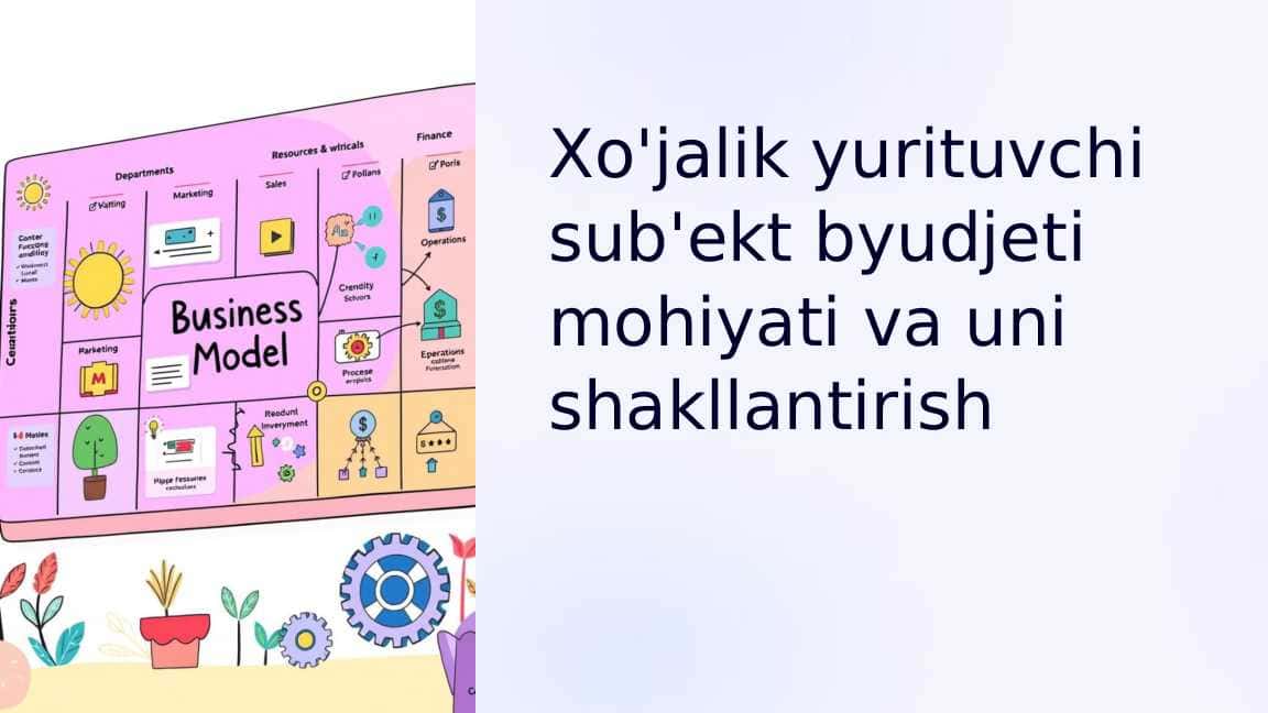 Xo‘jalik yurituvchi sub’ekt byudjeti mohiyati va uni shakllantirish_1
