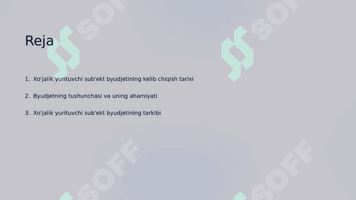 Xo‘jalik yurituvchi sub’ekt byudjeti mohiyati va uni shakllantirish_1 2