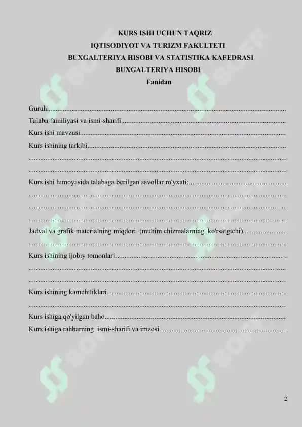 Korxona moliyaviy holatining tahlili 2