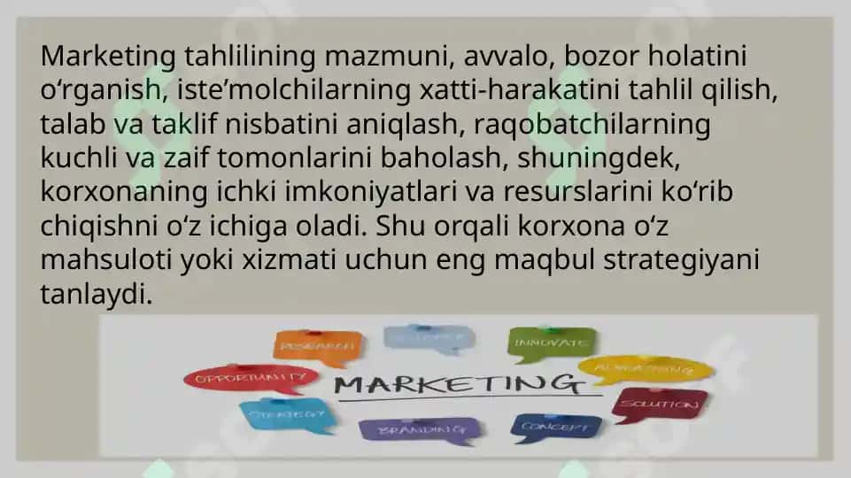 Marketing tahlili. 4
