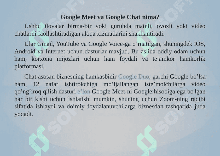 Google Chat va uning imkoniyatlari 7