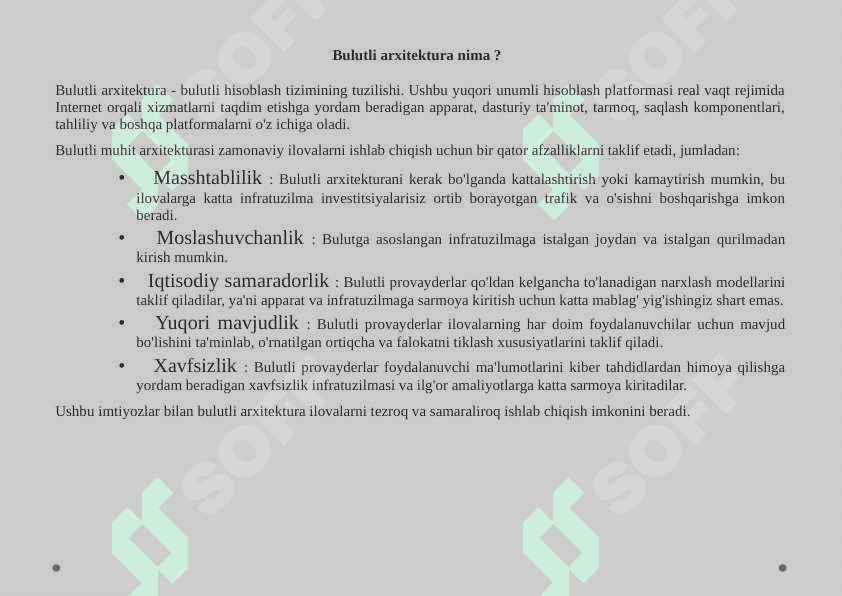 Cloud xisoblashga asoslangan yechimlarni loyihalashtirish 3