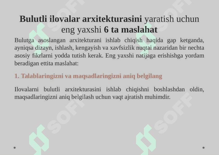 Cloud xisoblashga asoslangan yechimlarni loyihalashtirish 7