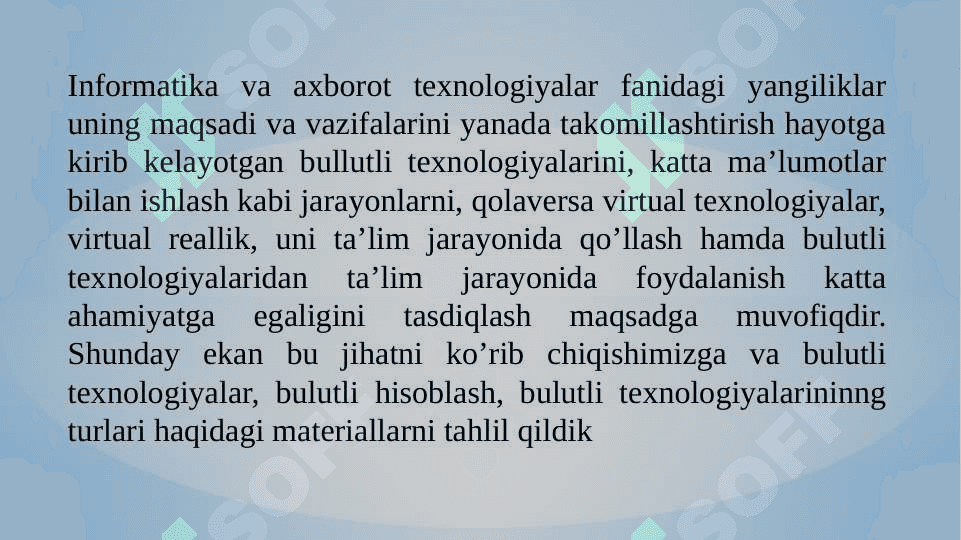 Cloud servislari tahlili 7