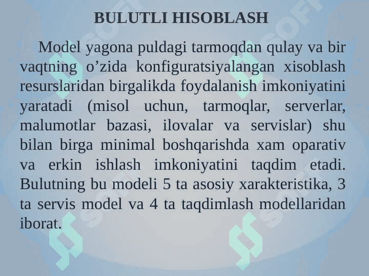 Bulutli tehnologiyalarga havf soluvchi tahdidlarni o’rganish 4
