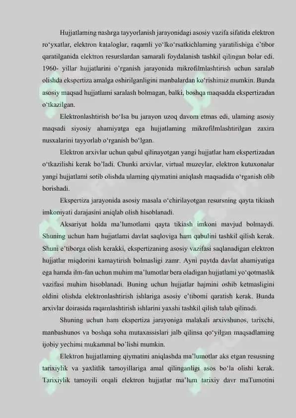 Arxiv hujjatlari qimmatliligi ekspertizasi 6
