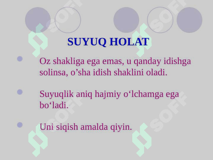 Moddaning agregat holati 5