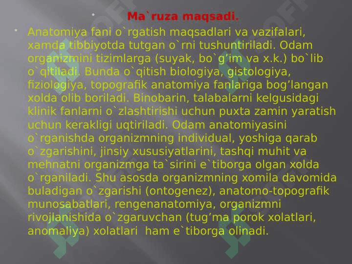 Anatomiya kirish 2