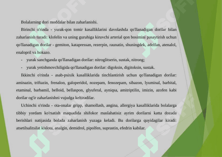 KIMYOVIY VA DORI MODDALAR BILAN ZAHARLANISH 4