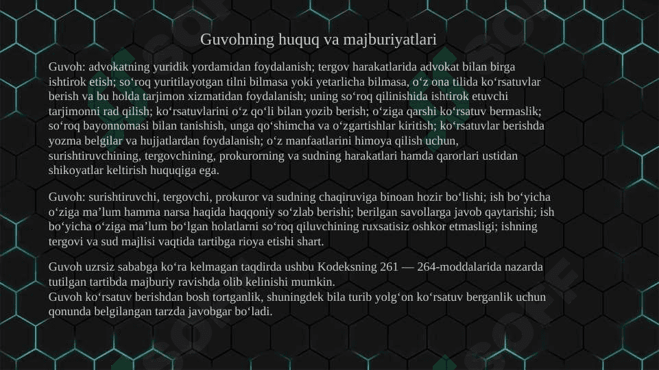 Jinoyat protsessi ishtirokchilari 3