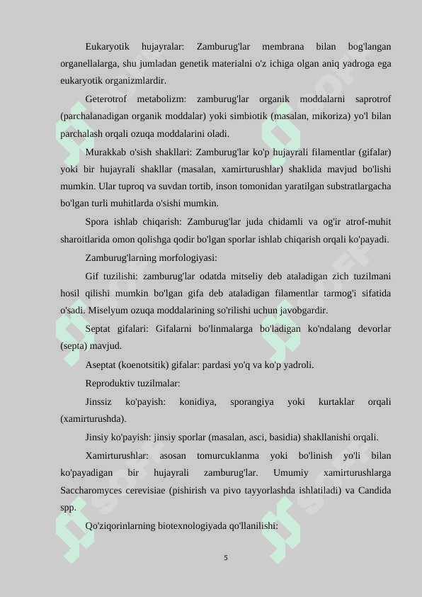 Mikroorganizmlar biotexnologiyasi 5