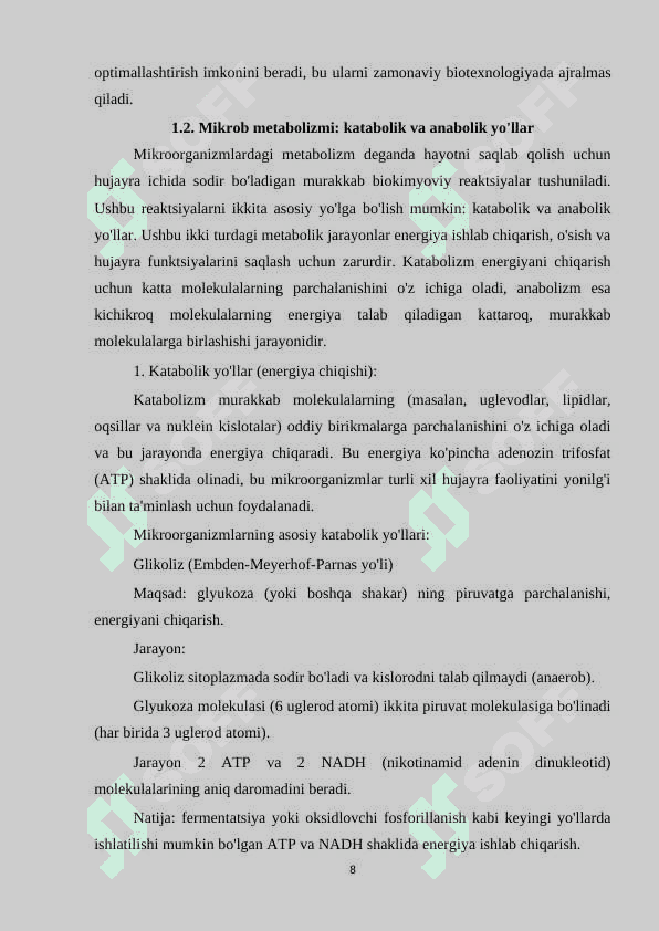 Mikroorganizmlar biotexnologiyasi 8