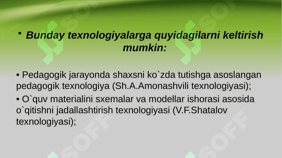 Amonashveli shaxsiy insonparvarlik yondoshuv texnologiyasi 6