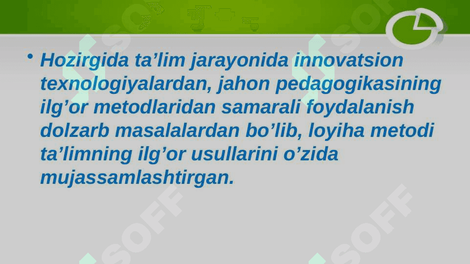 Ta’limning loyiha texnologiyasi 2