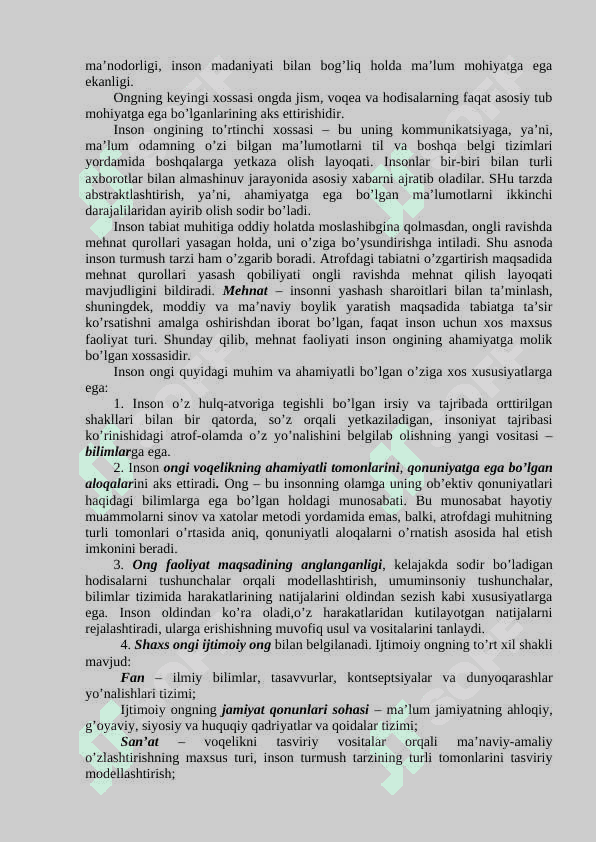 Ong va ongsizlik 3