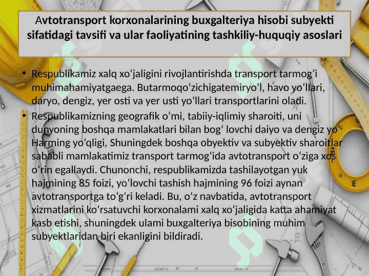 9-Qishloq xo’jalik korxonalarida buxgalteriya hisobini tashkil qilish 8