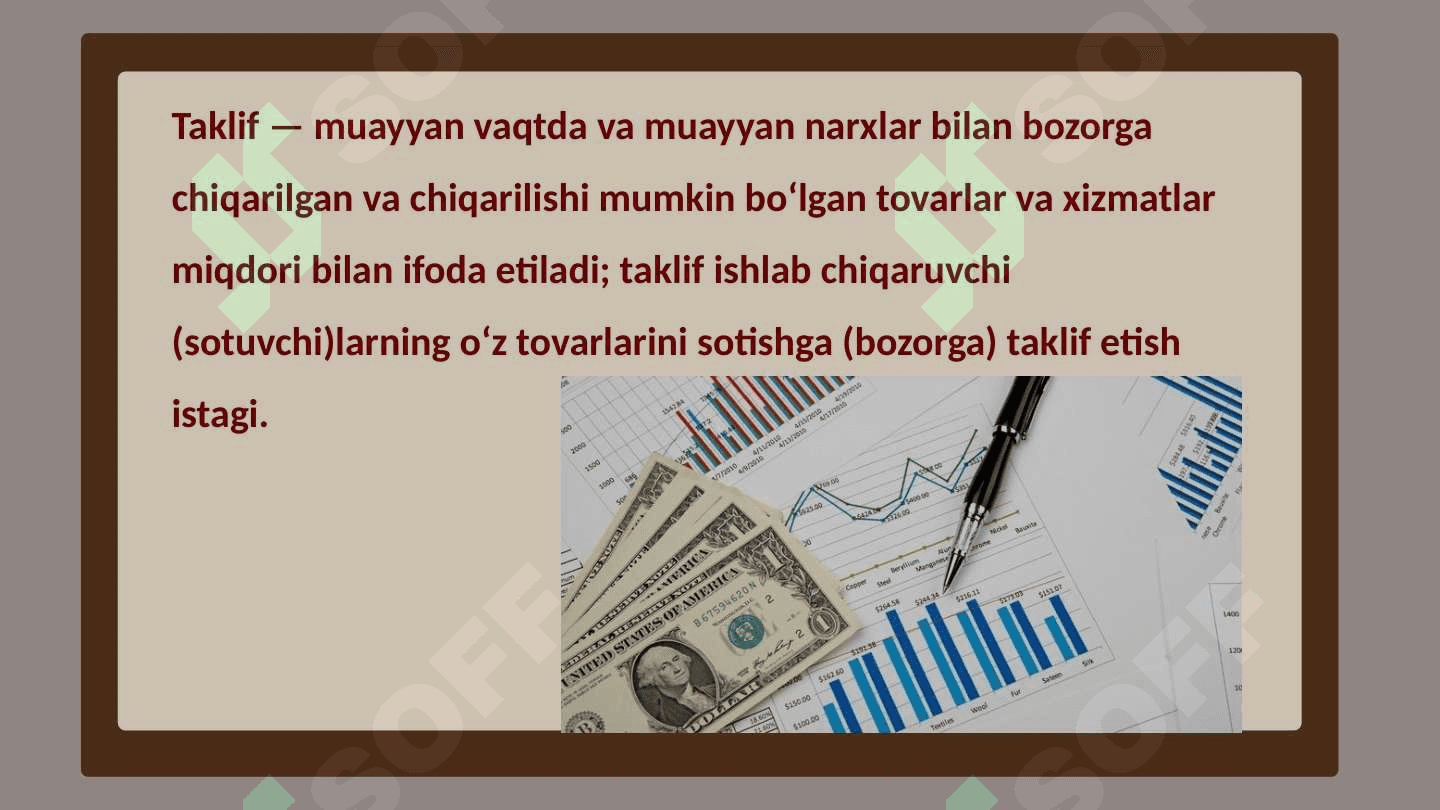 Talab va taklif 3
