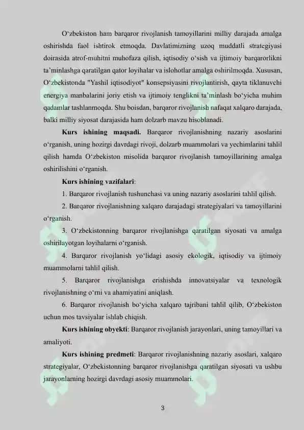 Barqaror rivojlanish 3