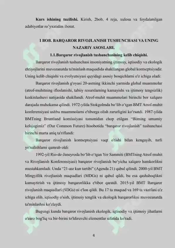 Barqaror rivojlanish 4